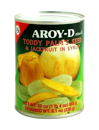Frutti di palma e jackfruit a fette in sciroppo - Aroy-d 565g.